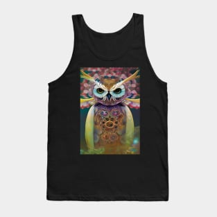 Art deco bird a cute magical owl Tank Top